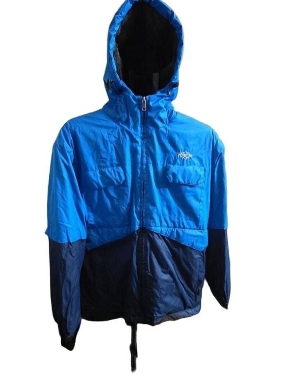 Wantdo Men's Blue And Navy Two-Tone Hooded Windbreaker Jacket Size M